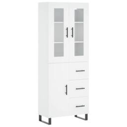Berkfield Home Highboard White 69.5x34x180 cm Engineered Wood - thumbnail 1