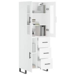 Berkfield Home Highboard White 69.5x34x180 cm Engineered Wood - thumbnail 3