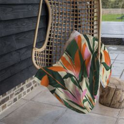 Benjamin Tate Design Jungle Plants Designer Blanket in Natural - Size: 120 cm x 150 cm - thumbnail 3
