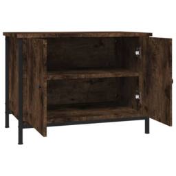 Berkfield Home TV Cabinet with Doors Smoked Oak 60x35x45 cm Engineered Wood in Brown - Size: 60 x 35 x 45 cm - thumbnail 6