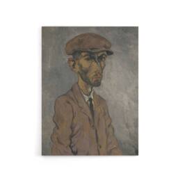 "Artery8 Artists Self Portrait Arnold Weisz Kubincan Canvas Wall Art in Grey - Size: W18"" x H24""" - thumbnail 1