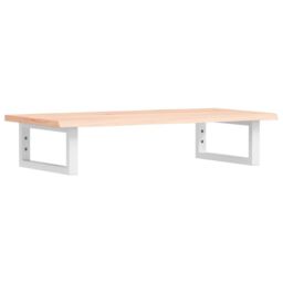 Berkfield Home Basin Shelf Wall Mounted Steel & Solid Wood Oak in Brown - thumbnail 2