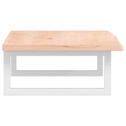 Berkfield Home Basin Shelf Wall Mounted Steel & Solid Wood Oak in Brown - thumbnail 5