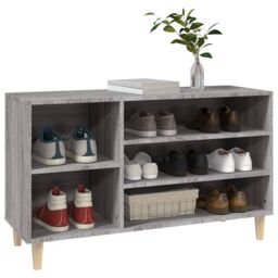 Berkfield Home Shoe Cabinet Grey Sonoma 102x36x60 cm Engineered Wood - Size: 102 x 36 x 60 cm - thumbnail 4