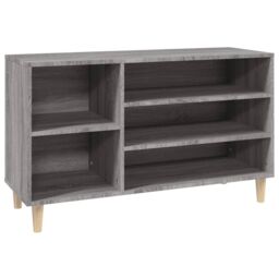Berkfield Home Shoe Cabinet Grey Sonoma 102x36x60 cm Engineered Wood - Size: 102 x 36 x 60 cm - thumbnail 2
