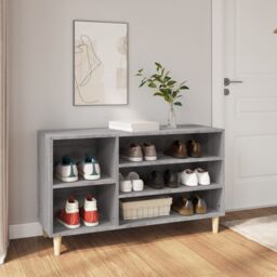 Berkfield Home Shoe Cabinet Grey Sonoma 102x36x60 cm Engineered Wood - Size: 102 x 36 x 60 cm - thumbnail 1