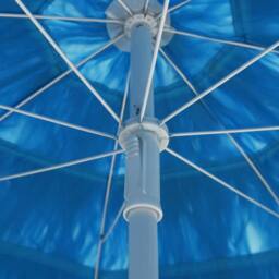 Berkfield Home Hawaii Beach Umbrella Blue 300 cm - thumbnail 6