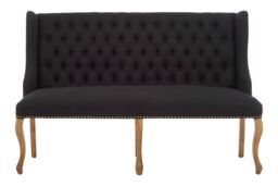 Orsina Harrison 2 Seat Bench in Black - thumbnail 1