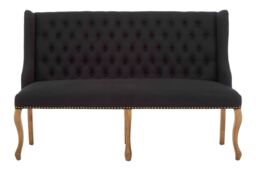 Orsina Harrison 2 Seat Bench in Black - thumbnail 6