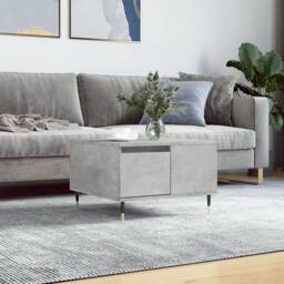 Berkfield Home Modern Coffee Table Concrete Grey 55x55x36.5 cm Engineered Wood - thumbnail 2