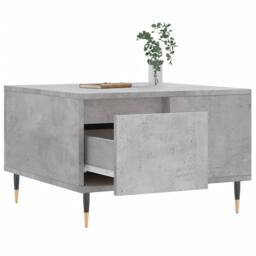 Berkfield Home Modern Coffee Table Concrete Grey 55x55x36.5 cm Engineered Wood - thumbnail 4