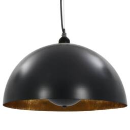Berkfield Home Ceiling Lamps 2 pcs Black & Gold Semi-spherical 40 cm E27 - thumbnail 5