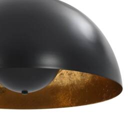 Berkfield Home Ceiling Lamps 2 pcs Black & Gold Semi-spherical 40 cm E27 - thumbnail 7