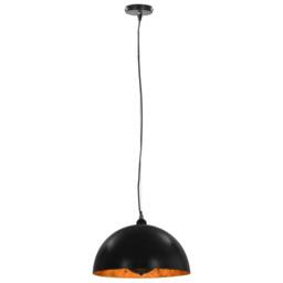 Berkfield Home Ceiling Lamps 2 pcs Black & Gold Semi-spherical 40 cm E27 - thumbnail 4