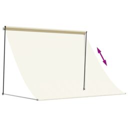 Berkfield Home Retractable Awning Cream 200x150 cm Fabric & Steel - thumbnail 6