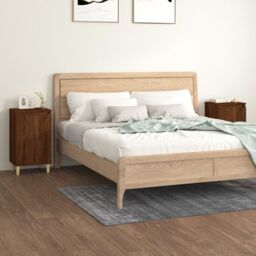 Berkfield Home Bedside Cabinets 2 pcs Brown Oak 40x35x70 cm Engineered Wood - Size: 40 x 35 x 70 cm - thumbnail 1