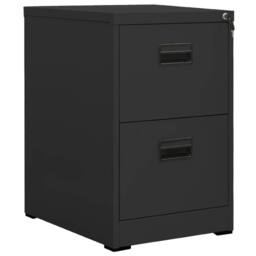 Berkfield Home Filing Cabinet Anthracite 46x62x72.5 cm Steel in Charcoal - thumbnail 2