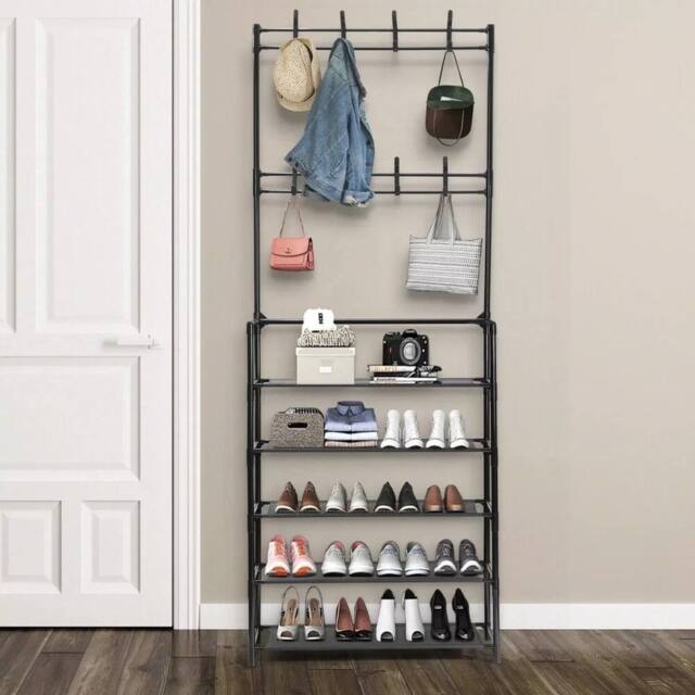 Havendro 5 Tier Shoe Rack Footwear Stand Storage Organiser in Black - image 1
