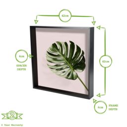 "Nicola Spring 3D Deep Box Photo Frame - 16 x 16"" - Pack of 1 in White" - thumbnail 4