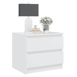 Berkfield Home Bed Cabinets 2 pcs White 50x39x43.5 cm Engineered Wood - thumbnail 6