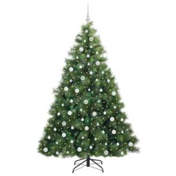 Berkfield Home Artificial Christmas Tree with 300 LEDs Green 210 cm PE & PVC - thumbnail 3