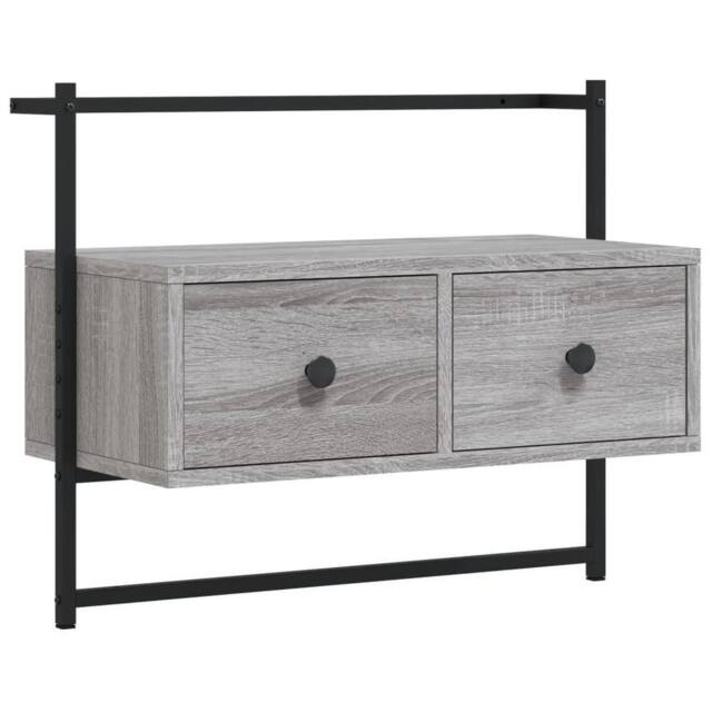 Berkfield Home TV Cabinet Wall-mounted Grey Sonoma 60.5x30x51 cm Engineered Wood - image 1