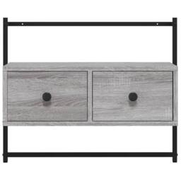 Berkfield Home TV Cabinet Wall-mounted Grey Sonoma 60.5x30x51 cm Engineered Wood - thumbnail 6