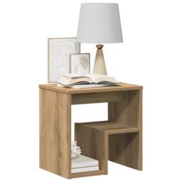 Berkfield Home Bedside Cabinet Artisan Oak 40x30x40 cm Engineered Wood in Brown - Size: 40 x 30 x 40 cm - thumbnail 4