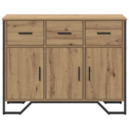 Berkfield Home Sideboard Artisan Oak 97x32.5x74.5 cm Engineered Wood in Brown - thumbnail 6