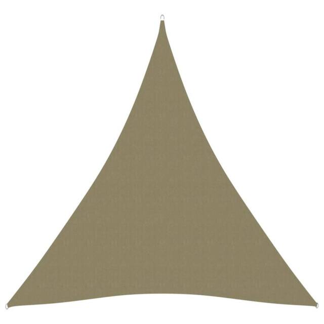 Berkfield Home Sunshade Sail Oxford Fabric Triangular 5x6x6 m Beige - image 1