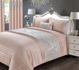 Rapport Home Charleston Polycotton Duvet Cover Set with Pillowcase in Dusty Pink - Size: Single