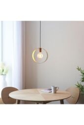 Netlighting Hoop Single Pendant Ceiling Lamp Brushed Brass Nickel Copper Plate in Gold - thumbnail 3