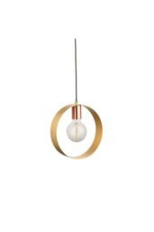 Netlighting Hoop Single Pendant Ceiling Lamp Brushed Brass Nickel Copper Plate in Gold - thumbnail 1
