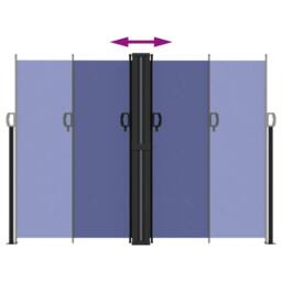 Berkfield Home Retractable Side Awning Blue 180x1200 cm - thumbnail 5