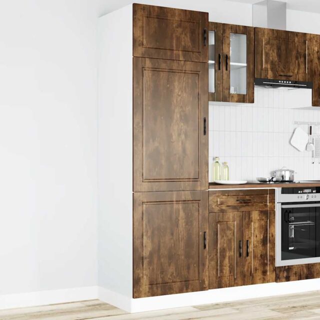 "Berkfield Home Kitchen Cupboard ""Porto"" Smoked Oak Engineered Wood in Brown" - image 1