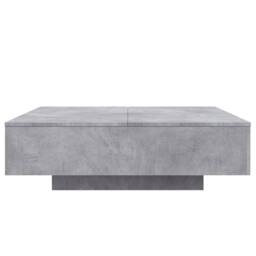 Berkfield Home Modern Coffee Table Concrete Grey 100x100x31 cm Engineered Wood - Size: 100 x 100 x 31 cm - thumbnail 5
