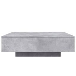 Berkfield Home Modern Coffee Table Concrete Grey 100x100x31 cm Engineered Wood - Size: 100 x 100 x 31 cm - thumbnail 6