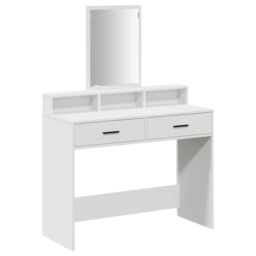 Berkfield Home White Dressing Table with Drawers, 100x41x140 cm - Size: 100 x 41 x 140 cm - thumbnail 2