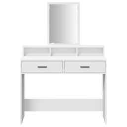 Berkfield Home White Dressing Table with Drawers, 100x41x140 cm - Size: 100 x 41 x 140 cm - thumbnail 6