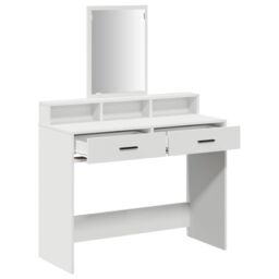 Berkfield Home White Dressing Table with Drawers, 100x41x140 cm - Size: 100 x 41 x 140 cm - thumbnail 5