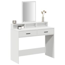 Berkfield Home White Dressing Table with Drawers, 100x41x140 cm - Size: 100 x 41 x 140 cm - thumbnail 3