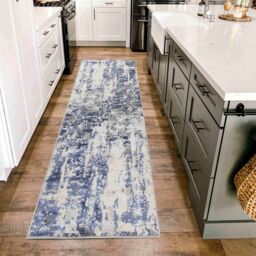 Desire Rugs Modern Styra Abstract Area Rugs Luxury for Bedroom, Living Room, & Hallway in Navy - Size: 60 cm x 220 cm - thumbnail 4
