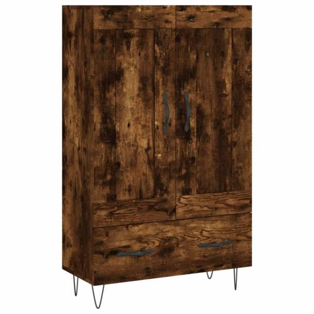 Berkfield Home Highboard Smoked Oak 69.5x31x115 cm Engineered Wood in Brown - image 1