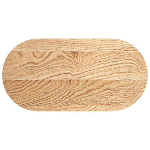 Berkfield Home Table Top 80x40x4 cm Solid Wood Oak Oval in Brown - Size: 80 x 40 x 4 cm - image 1