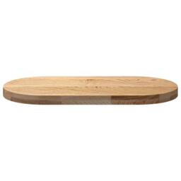 Berkfield Home Table Top 80x40x4 cm Solid Wood Oak Oval in Brown - Size: 80 x 40 x 4 cm - thumbnail 5