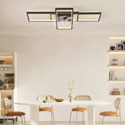 "NIVOR Dimmable Ceiling Fan 3 Light 35"" Flush Mount Remote 6-Speed Black" - thumbnail 8