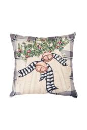 Living and Home Christmas Themed Decorative Pillow Case with Festive Motifs - thumbnail 4