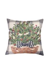Living and Home Christmas Themed Decorative Pillow Case with Festive Motifs - thumbnail 5