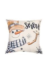 Living and Home Christmas Themed Decorative Pillow Case with Festive Motifs - thumbnail 3