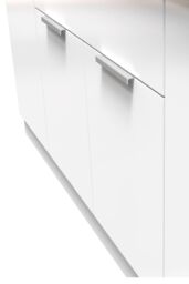 Ready Assembled 2 U Dover 4 Door 1 Drawer Wide Unit (Ready Assembled) in White - thumbnail 4